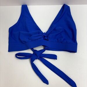 Wild Isles Bikini Dottie Top Womens Size 3 Colbolt Blue Made USA Beach Vacation